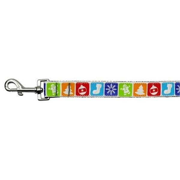 Unconditional Love Classic Christmas Nylon and Ribbon Collars . 1 in.  wide x 6 Leash UN797128